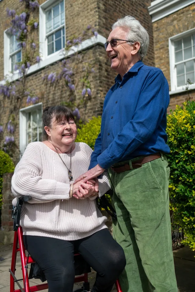 Elderly couple outdoors